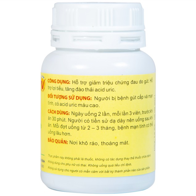 Viên Gout Tâm Bình hỗ trợ giảm triệu chứng đau do gút (60 viên)