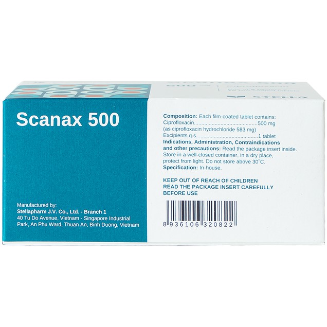Thuốc Scanax 500 Stella điều trị nhiễm khuẩn (5 vỉ x 10 viên)