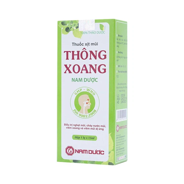 Thuốc xịt mũi Thông Xoang Nam Dược điều trị nghẹt mũi, chảy nước mũi (15ml)