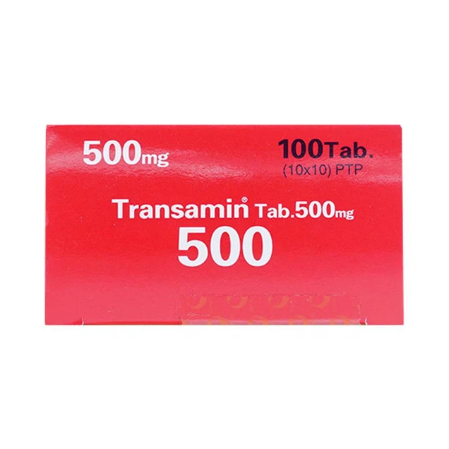 Thuốc Transamin Tab.500mg Daiichi điều trị bệnh bạch huyết, thiếu máu không tái tạo (10 vỉ x 10 viên)