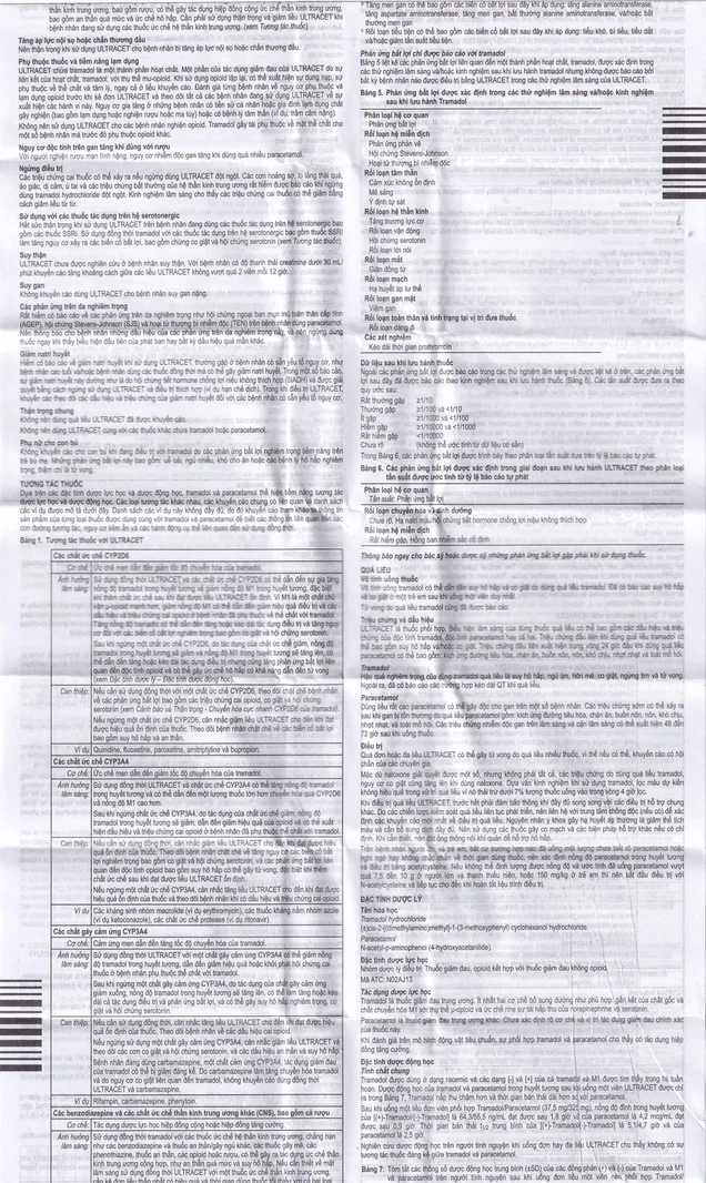 Thuốc Ultracet Janssen hỗ trợ điều trị cơn đau từ trung bình đến nặng (3 vỉ x 10 viên)