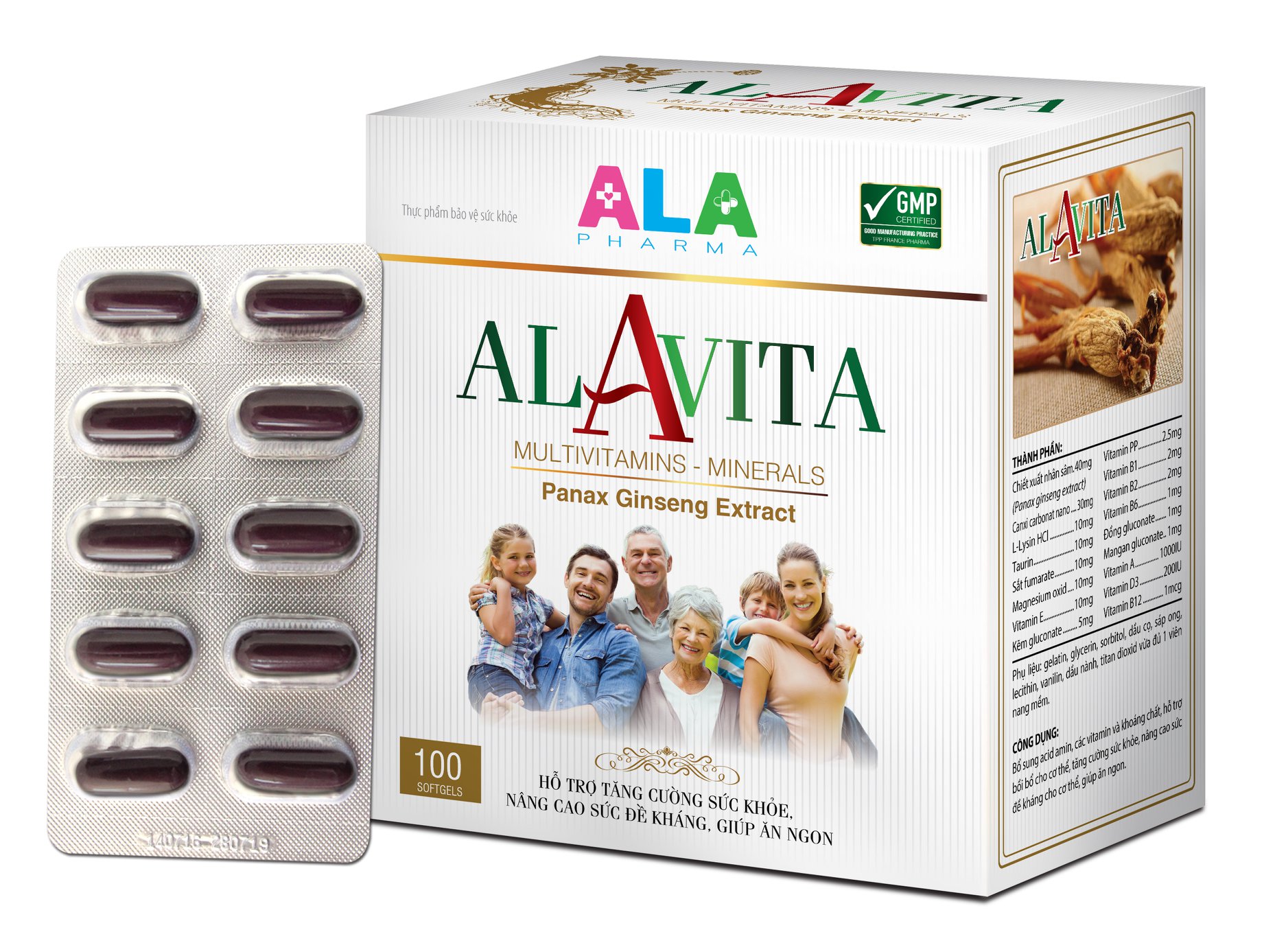 Alavita ALA Pharma (Hộp 10 vỉ x 10 viên)