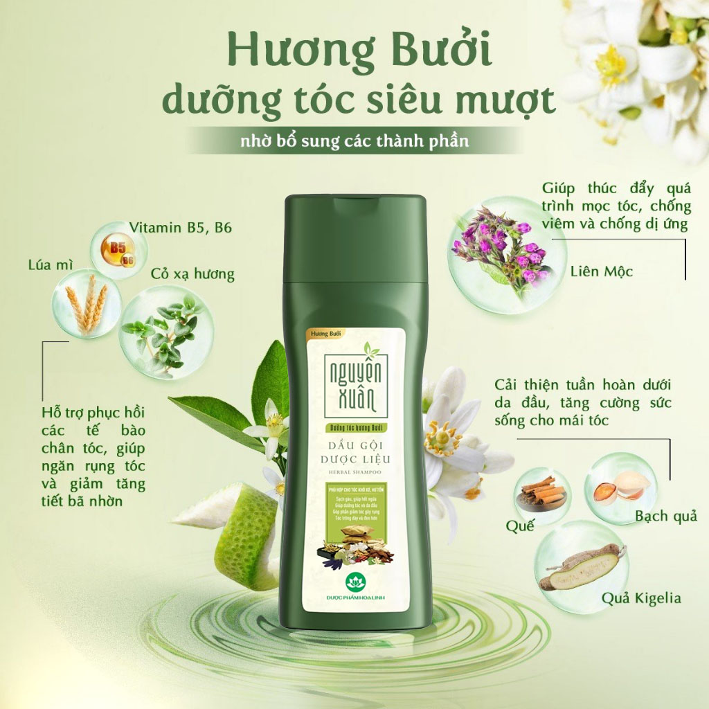 Dầu gội dược liệu Nguyên Xuân - Hương Bưởi 250ml