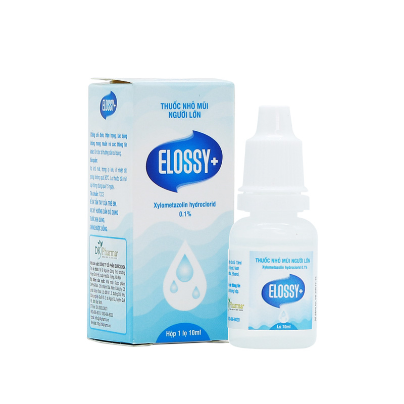 Thuốc nhỏ mũi Elossy+0,1% DKPharma (Hộp/Lọ 10ml) (Lọ)