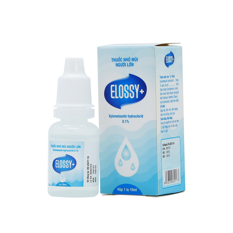 Thuốc nhỏ mũi Elossy+0,1% DKPharma (Hộp/Lọ 10ml) (Lọ)