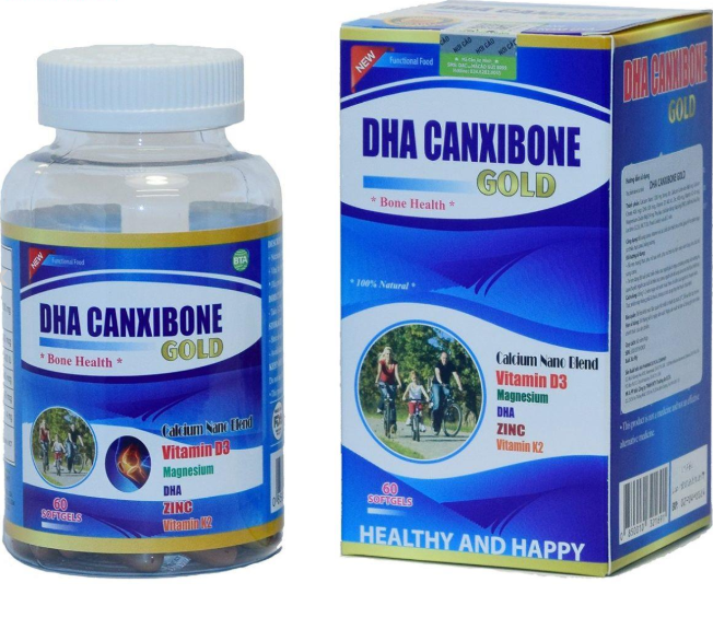 DHA Canxibone Gold – Bổ sung canxi và DHA chuyên nghiệp từ Mỹ (Hộp 60 viên)