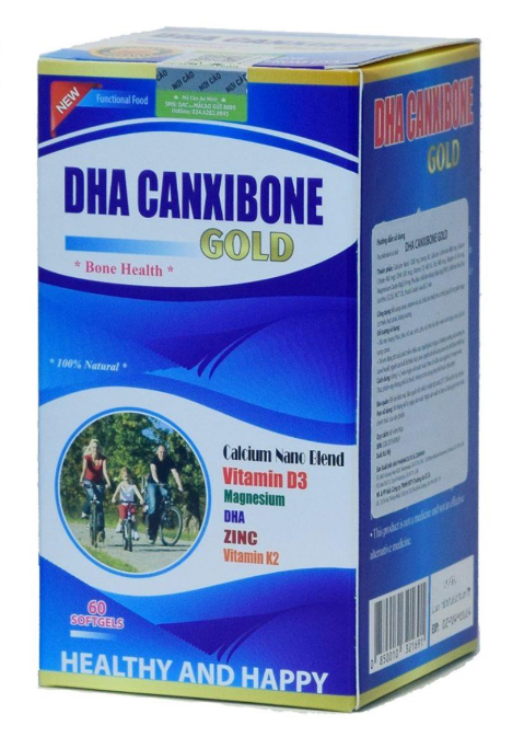 DHA Canxibone Gold – Bổ sung canxi và DHA chuyên nghiệp từ Mỹ (Hộp 60 viên)
