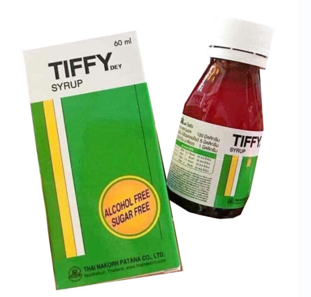 Siro Tiffy Thai Nakorn Patana điều trị nghẹt mũi, hạ sốt (60ml)