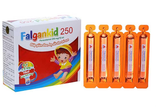 Falgankid 25mg/ml Dung dịch uống giảm đau, hạ sốt (20 ống x 10ml)