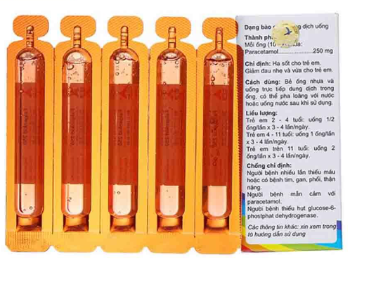Falgankid 25mg/ml Dung dịch uống giảm đau, hạ sốt (20 ống x 10ml)