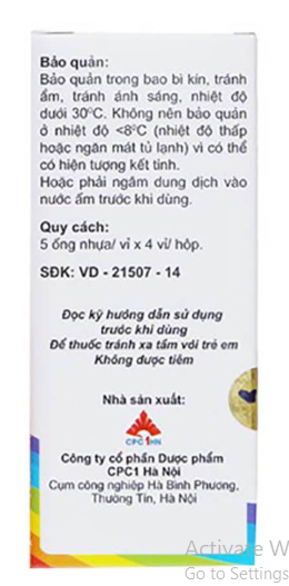 Falgankid 25mg/ml Dung dịch uống giảm đau, hạ sốt (20 ống x 10ml)