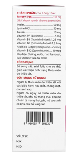 Fran Feton TPP-France (Hộp 20 ống x 10ml)