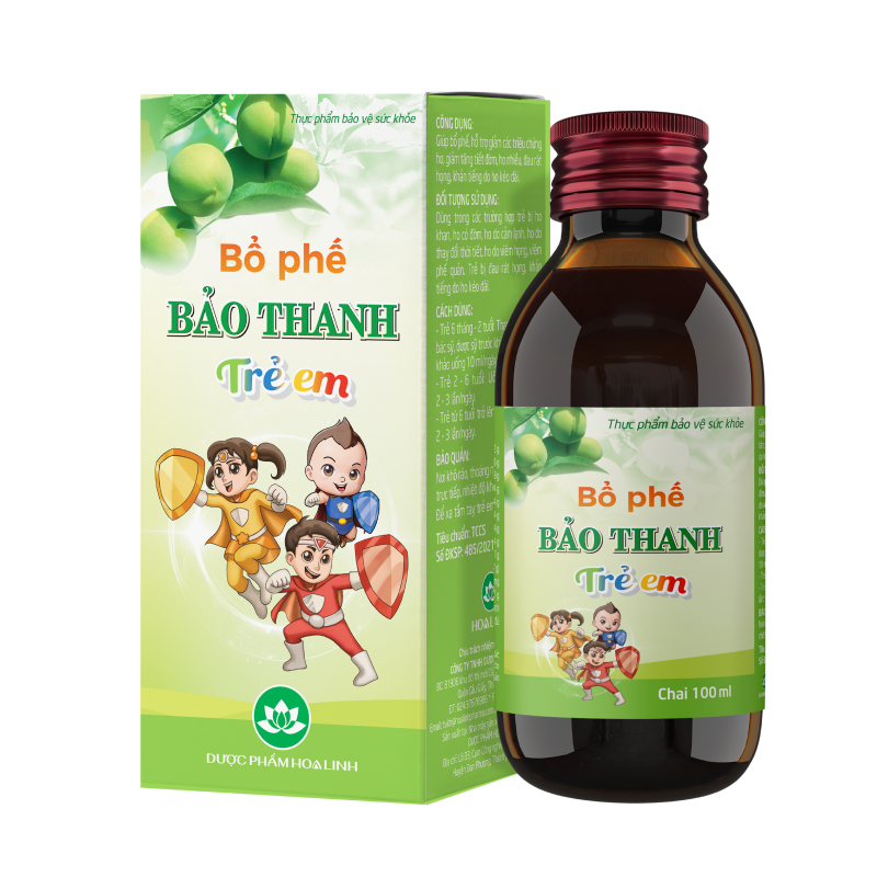 Siro Bảo Thanh hỗ trợ bổ phế cho trẻ (Lọ 100ml)