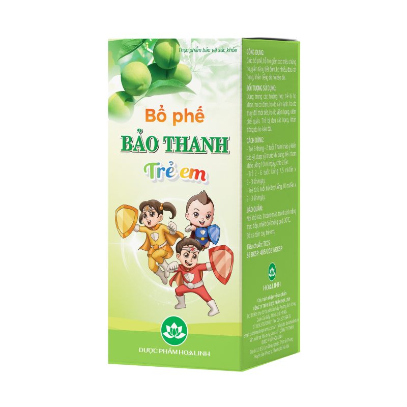 Siro Bảo Thanh hỗ trợ bổ phế cho trẻ (Lọ 100ml)