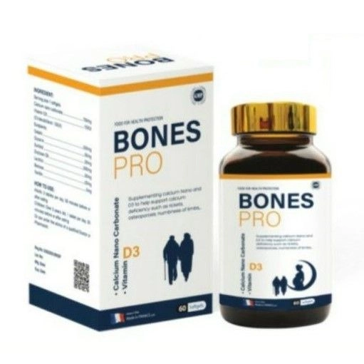 Viên uống BONES PRO bổ sung canxi và vitamin D3 cho xương chắc khoẻ (Hộp 60v )