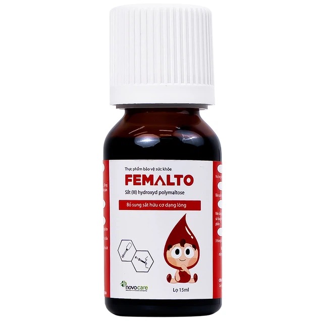 Dung dịch uống Femalto Novocare bổ sung sắt do thiếu sắt (15ml)