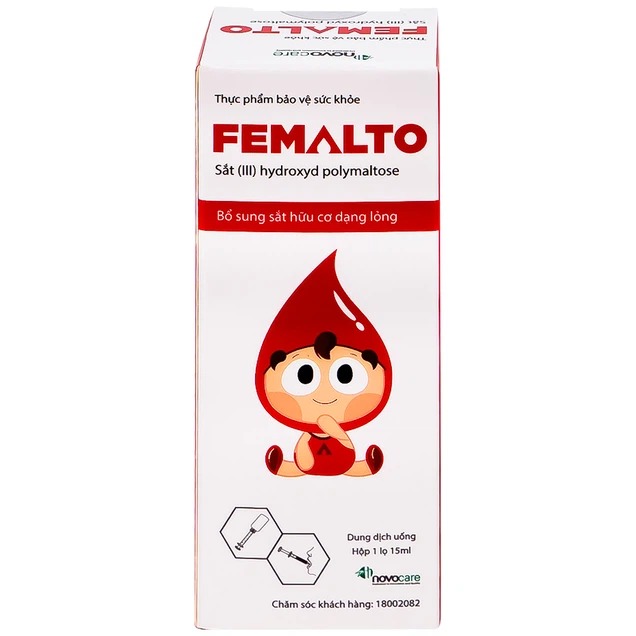 Dung dịch uống Femalto Novocare bổ sung sắt do thiếu sắt (15ml)