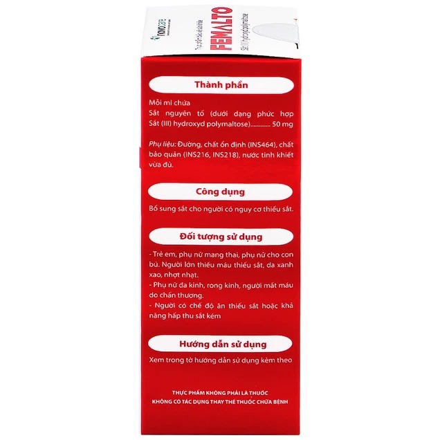 Dung dịch uống Femalto Novocare bổ sung sắt do thiếu sắt (15ml)