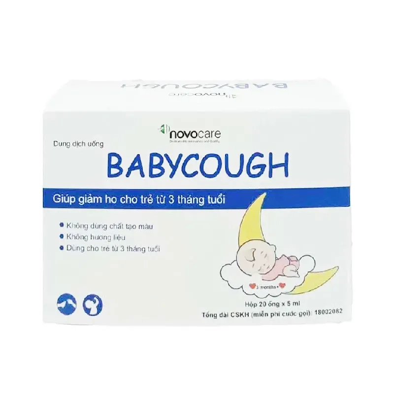 Dung dịch uống giảm ho trẻ nhỏ Babycough hộp 20 ống 5ml