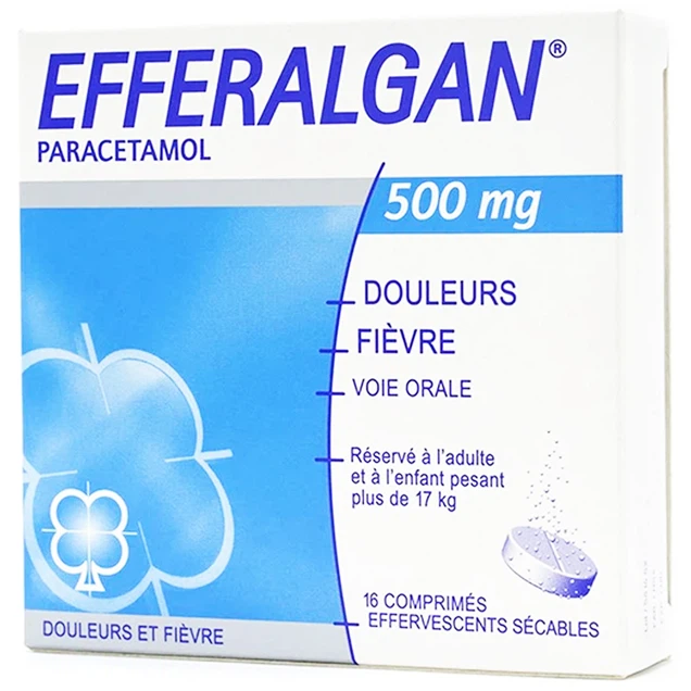 Viên sủi Efferalgan 500mg UPSA SAS giảm đau, hạ sốt (4 vỉ x 4 viên)