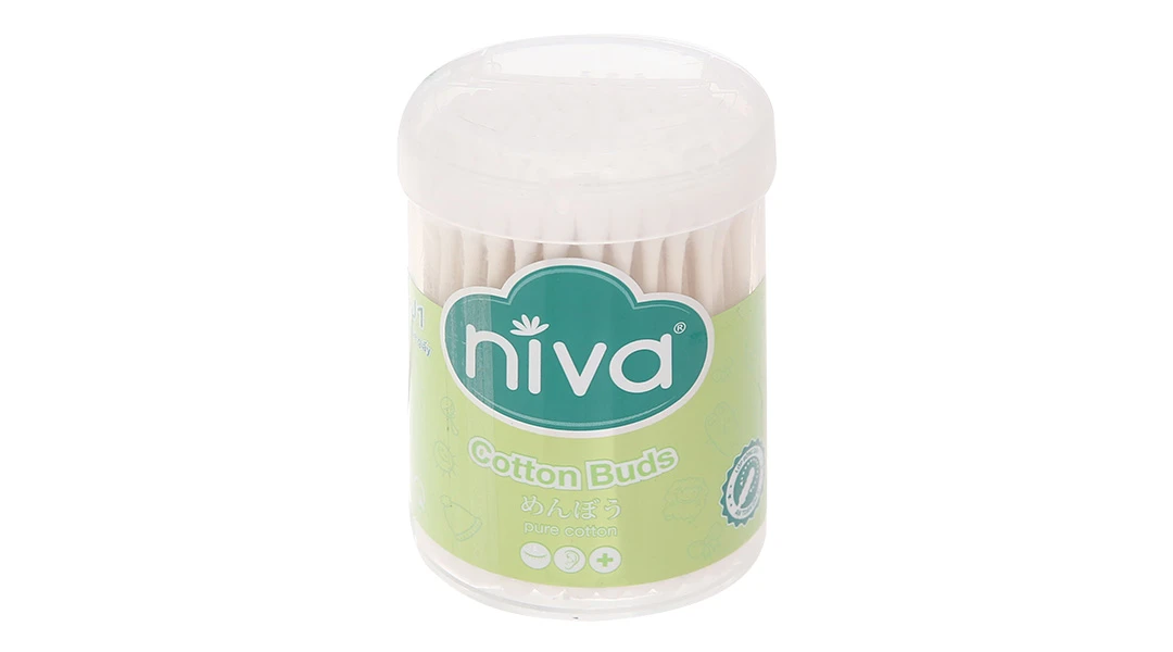 Tăm bông Niva AJ1 trẻ em thân giấy Diligo (Lọ 100 que) (lọ)