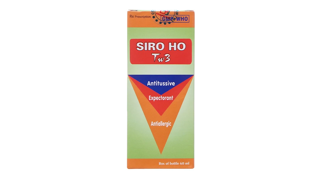 Siro ho TW3 giảm các triệu chứng ho do cảm lạnh, cảm cúm, dị ứng chai 60ml