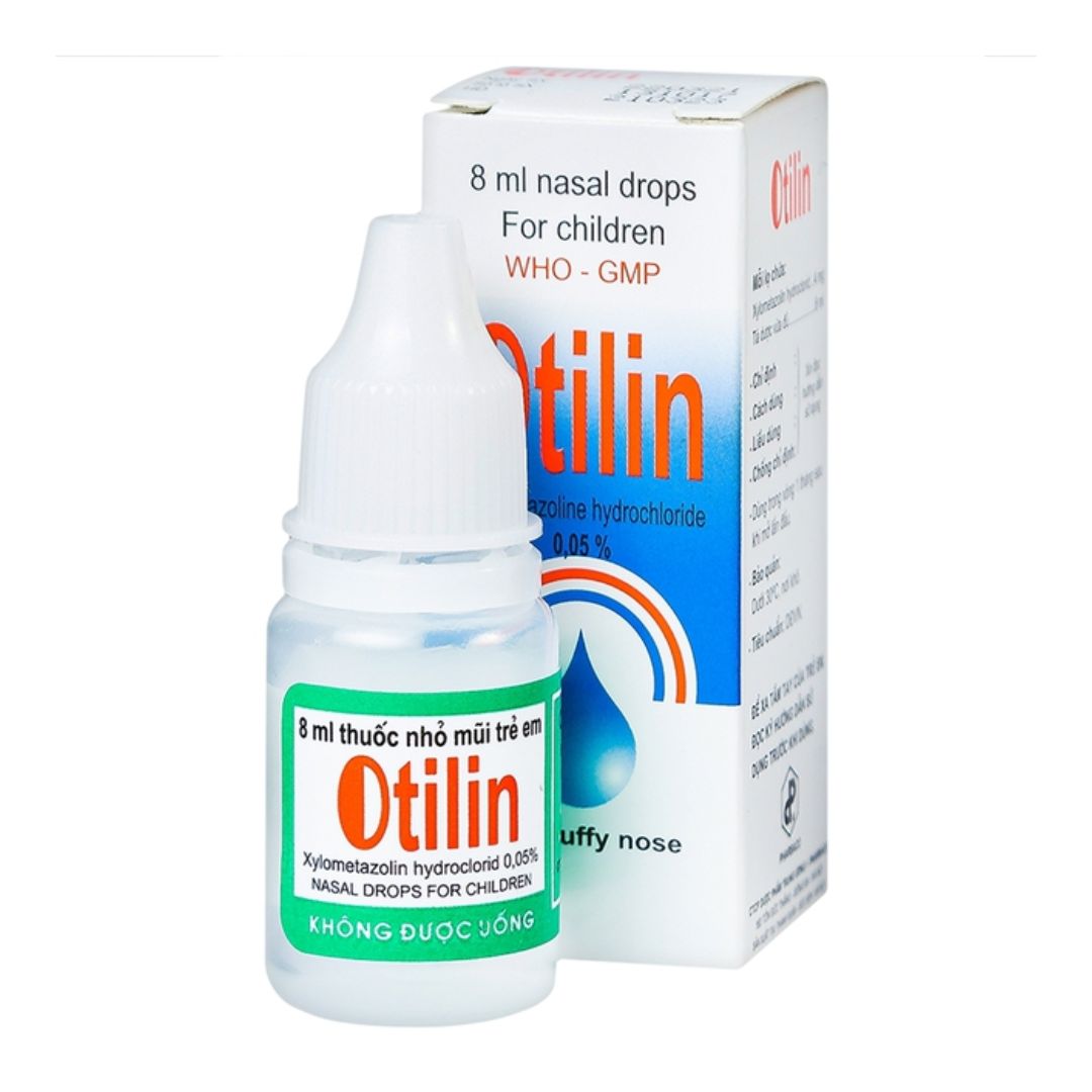 Thuốc nhỏ mũi Otilin 8ml Pharbaco (Lọ 8ml)