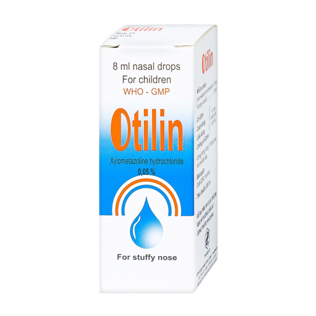 Thuốc nhỏ mũi Otilin 8ml Pharbaco (Lọ 8ml)
