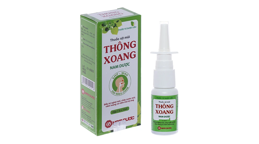 Thuốc xịt mũi Thông Xoang Nam Dược điều trị nghẹt mũi, chảy nước mũi (15ml)