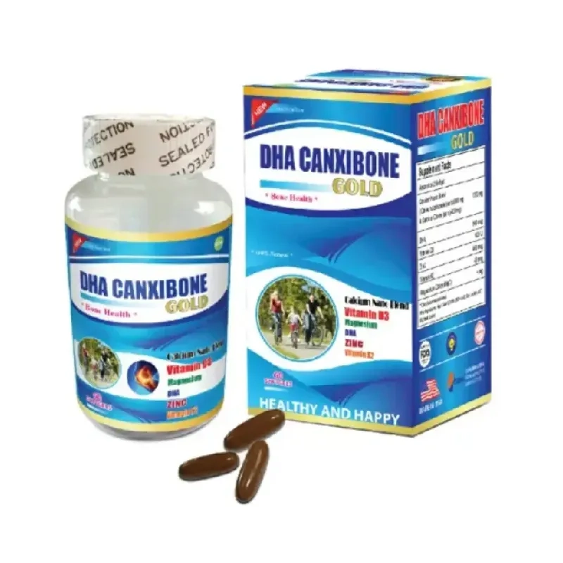 DHA Canxibone Gold – Bổ sung canxi và DHA chuyên nghiệp từ Mỹ (Hộp 60 viên)