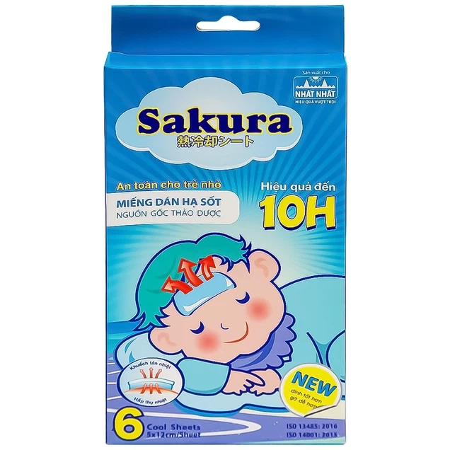 Miếng dán hạ sốt Sakura Tanaphar hạ nhiệt, hạ sốt, giảm đau (3 gói)