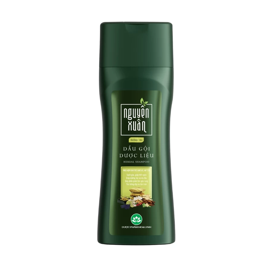 Dầu gội dược liệu Nguyên Xuân xanh lá dưỡng tóc, phục hồi hư tổn (200ml)