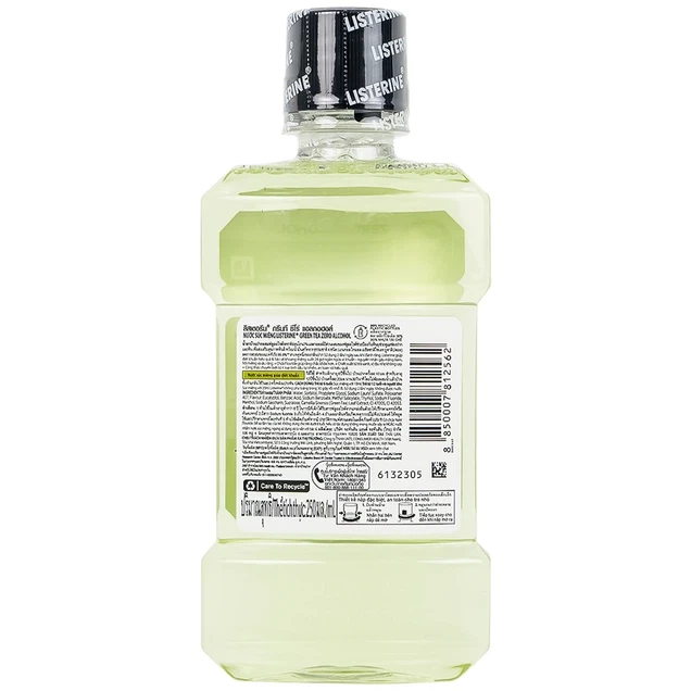 Nước súc miệng Listerine Green Tea bảo vệ răng miệng suốt 24 giờ (250ml)