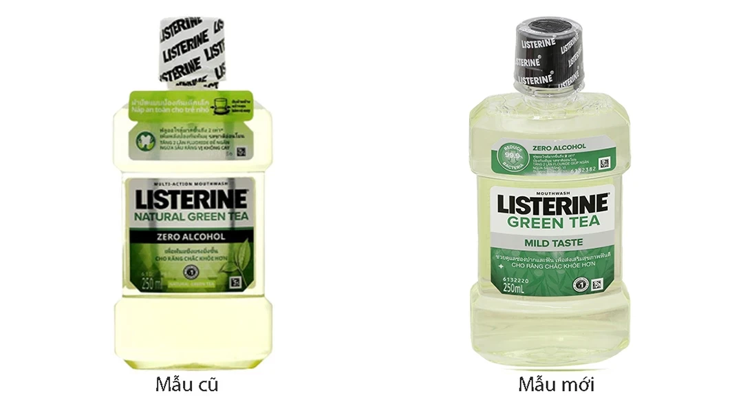 Nước súc miệng Listerine Green Tea bảo vệ răng miệng suốt 24 giờ (250ml)