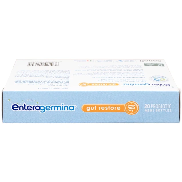 Hỗn dịch uống men vi sinh Enterogermina 4 tỷ/5ml trị rối loạn tiêu hóa cấp và mạn tính (2 vỉ x 10 ống)