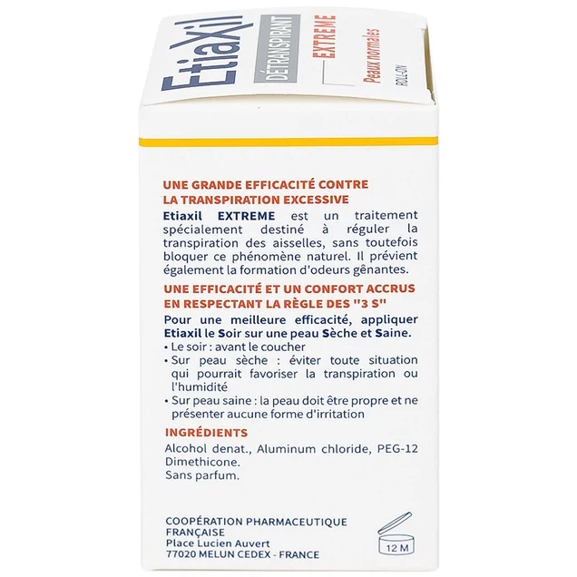 Lăn khử mùi Etiaxil Detranspirant Extreme Peaux Normales giúp khử mùi cơ thể (15ml)