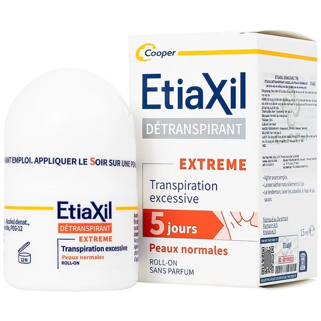 Lăn khử mùi Etiaxil Detranspirant Extreme Peaux Normales giúp khử mùi cơ thể (15ml)