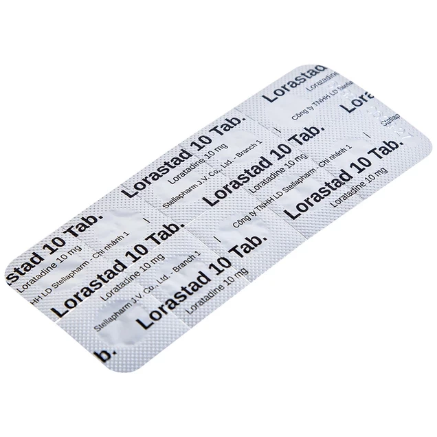 Viên nén Lorastad 10 Tab Stella giảm viêm mũi và mày đay mạn tính (2 vỉ x 10 viên)