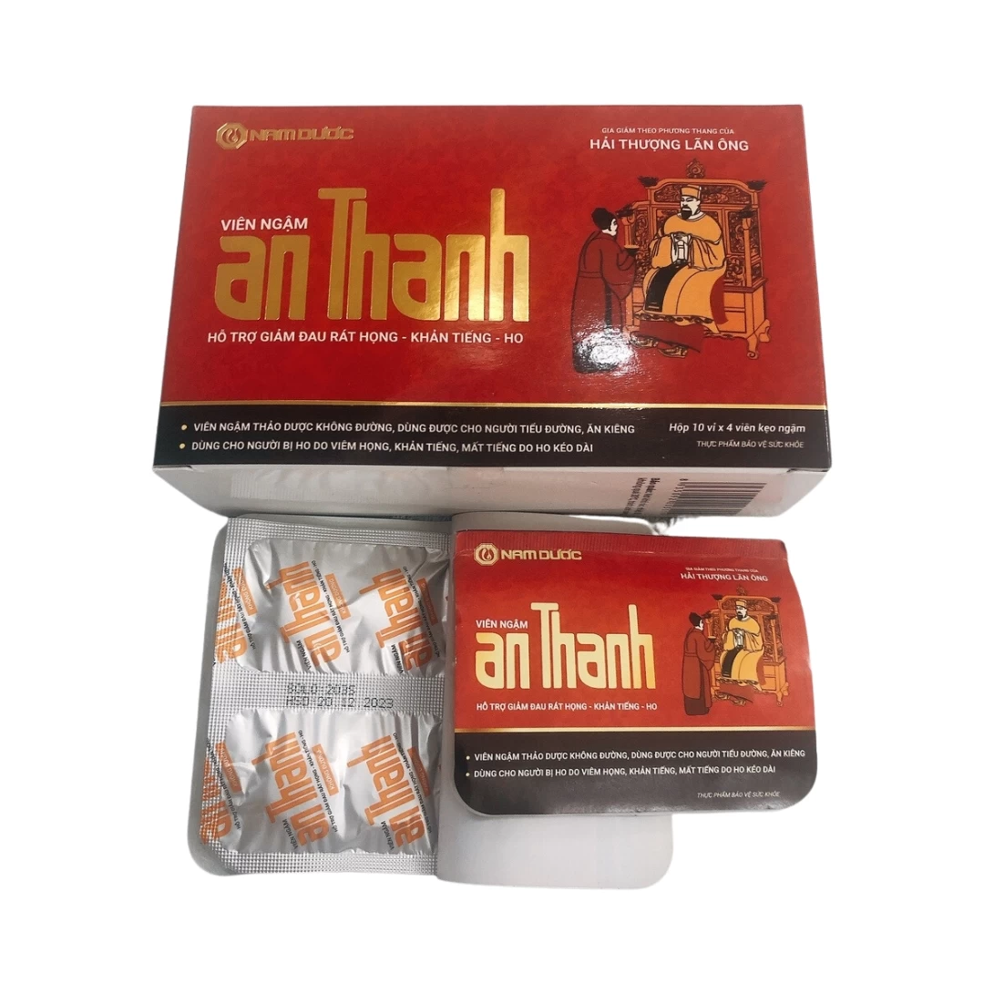 Viên ngậm An Thanh Nam Dược (Hộp 10 vỉ x 4 viên kẹo ngậm)