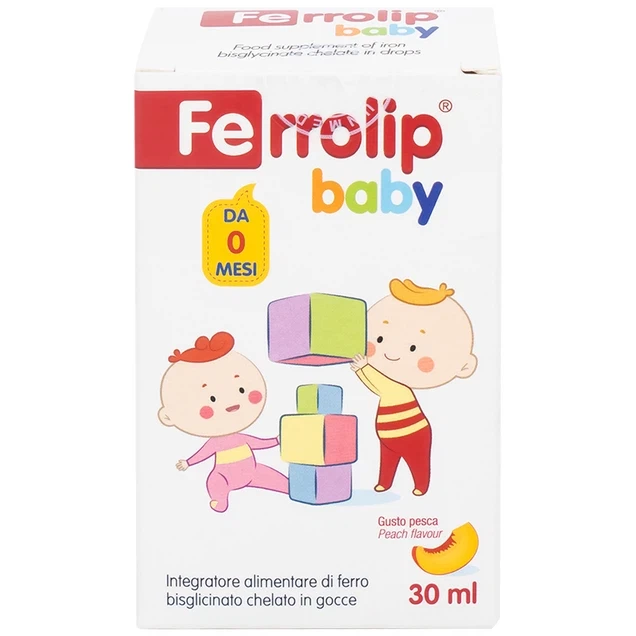 Dung dịch Ferrolip Baby InPharma SpA bổ sung sắt, giảm nguy cơ thiếu máu (30ml)
