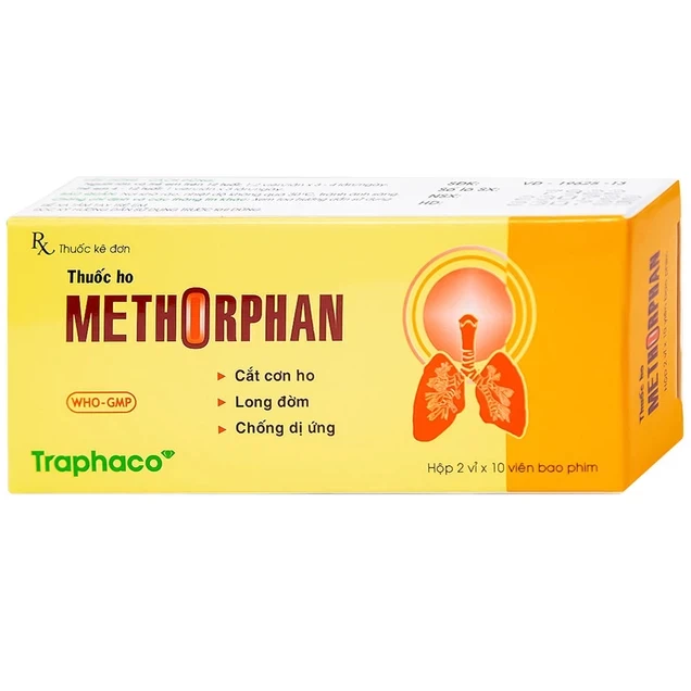 Thuốc ho Methorphan Traphaco (Hộp 2 vỉ x 10 viên)