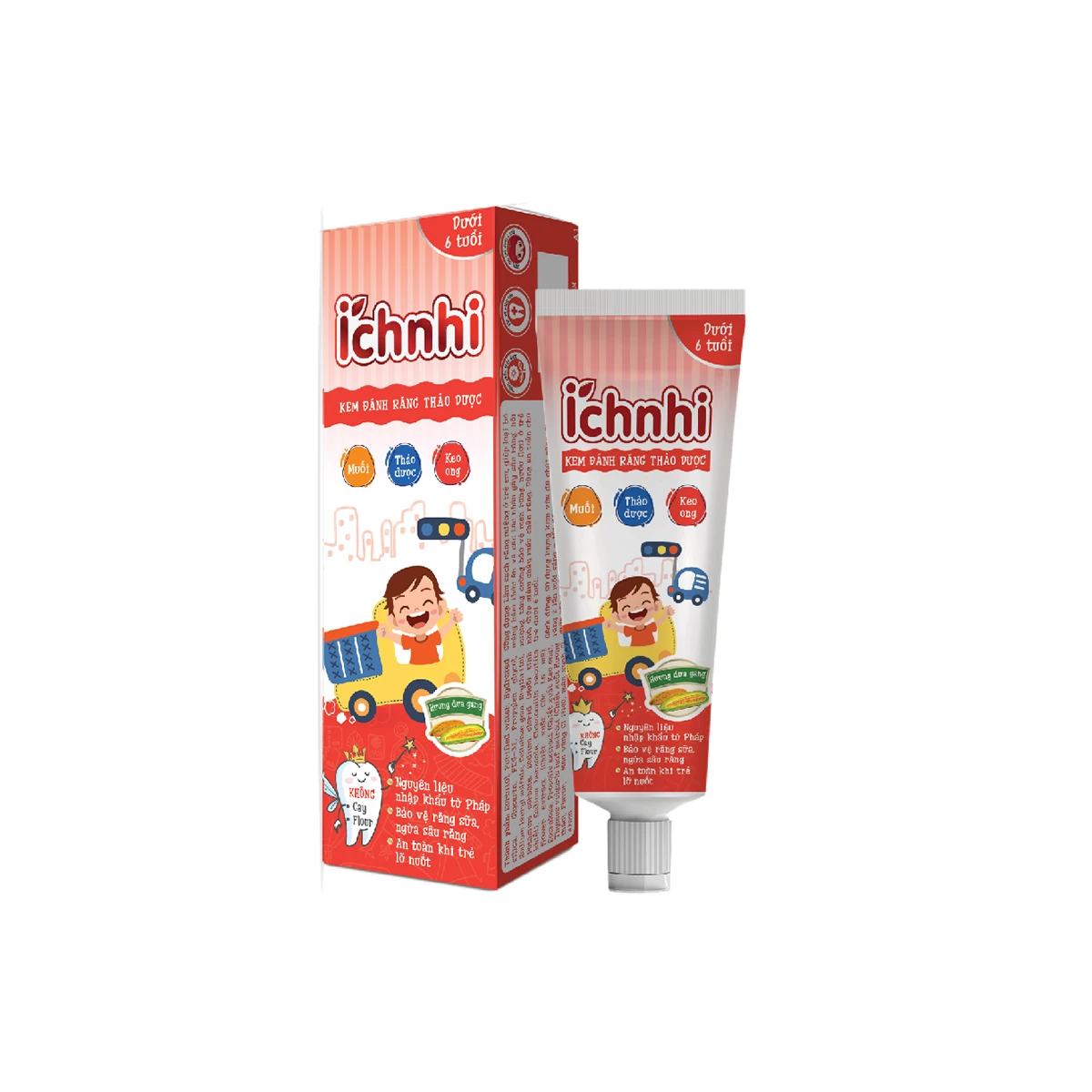 KĐR thảo dược Ích Nhi trẻ em dưới 6 tuổi Nam Dược (Hộp 1 tuýp x 50g) (Tuýp)